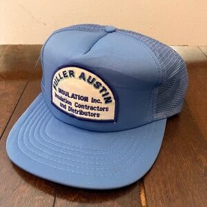 Vintage trucker hat 90s 80s baby blue